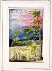 Le Berger : planche 4 de Songs of Innocence and of Experience (copie R) vers 1802-08